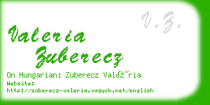 valeria zuberecz business card